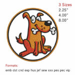 Cartoon Puppy Embroidery Design for Kids-Digital Download