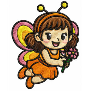 Cute fairy embroidery design