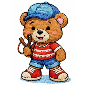 Cute Teddy Bear Machine Embroidery Design
