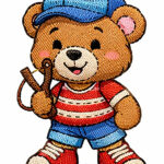 Cute Teddy Bear Machine Embroidery Design – Digital Download