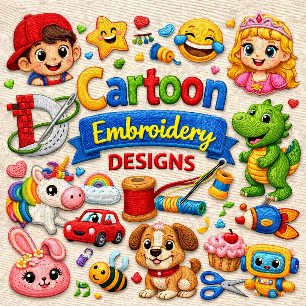 cartoon embroidery designs