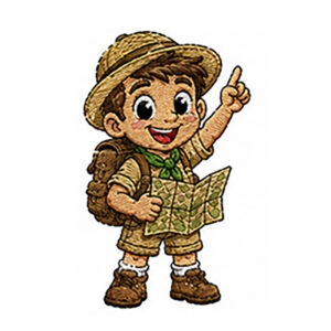 Compass kid embroidery design